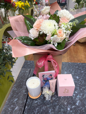Peony Rose Bouquet + Gifts