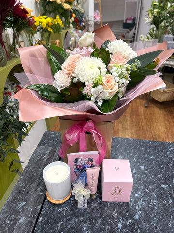 Peony Rose Bouquet + Gifts